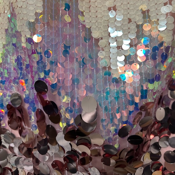 12th Tribe Emmy Pink Disco Sequin Mini Dress - Picture 8 of 8